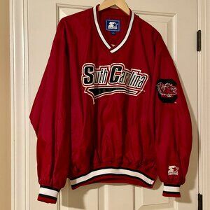 Vintage South Carolina Gamecocks Mens Large Starter Pullover Nylon Jacket NCAA